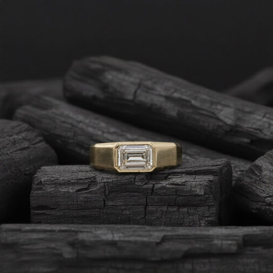 Thalen Arc Diamond Solitaire Mens Ring