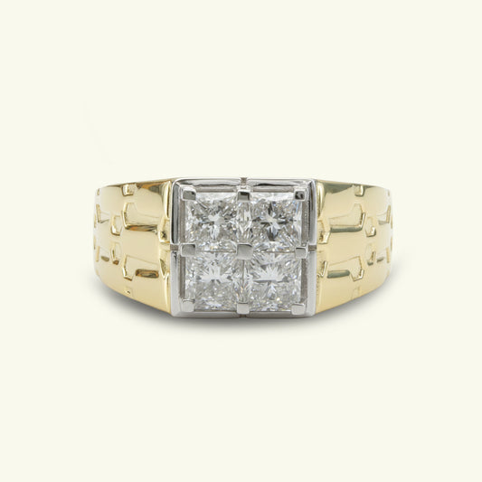 Kaelen Axis Diamond Mens Ring