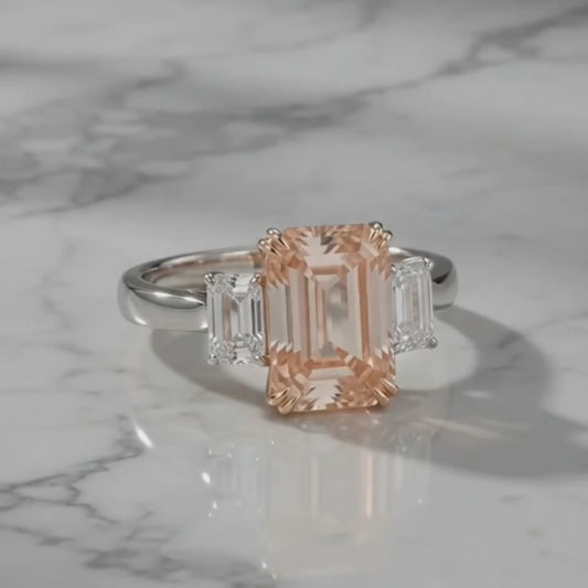 Zephira Three Stone Diamond Ring