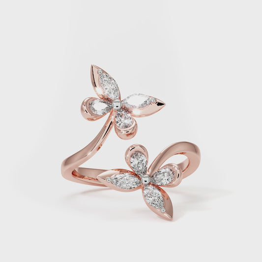 Twin Flame Icon Diamond  Ring